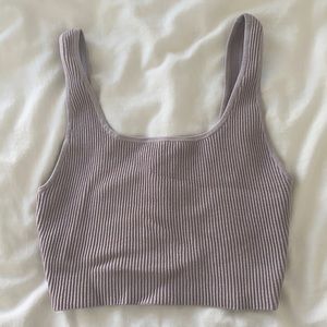 Aritzia Sculpt Cropped Tank in Munro Mauve